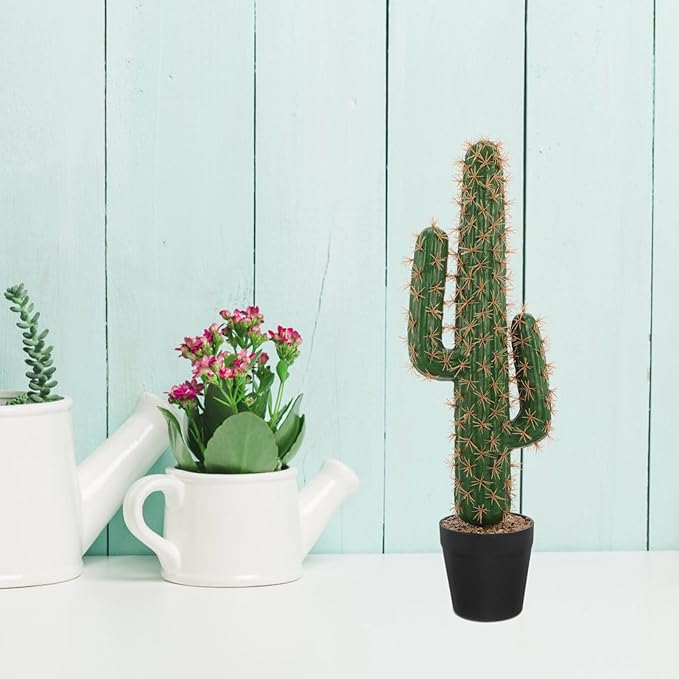 ABOOFAN Artificial Saguaro Cactus in Pot Faux Succulent Plant 20.86In Large - Image 8