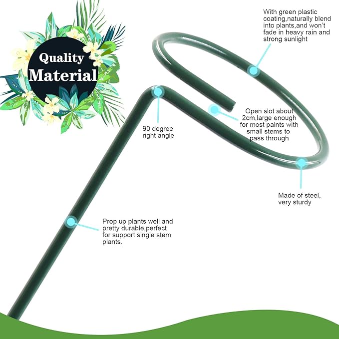 HiGift 10 Pack 36 Inch Plant Support Stake - Image 4