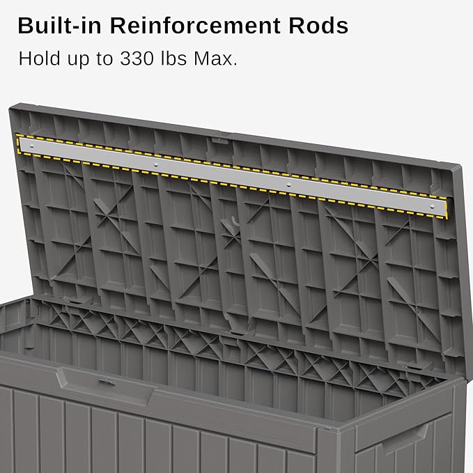 EAST OAK 60 Gallon Deck Box, Outdoor Storage Box - Image 5