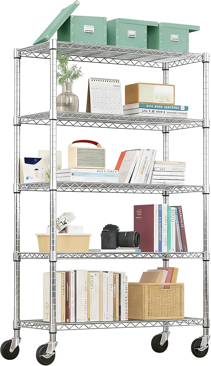 Xcity Storage Shelves, 5 Tier Heavy Duty Metal Shelving Unit, 2000 LBS Capacity by Unknown