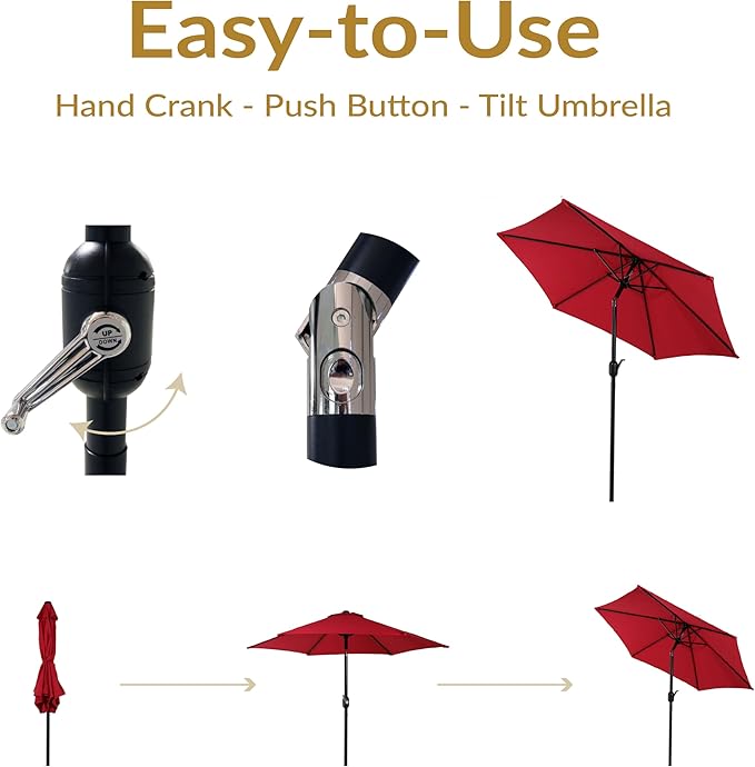 Sunnydaze Outdoor Patio Umbrella - Image 3