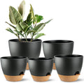 Self Watering Plants Pot with Drainage Hole, Flower Plants Pots by SESUN-E