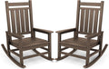 SERWALL Oversized Outdoor Rocking Chair Set of 2, HDPE Rocker by SERWALL