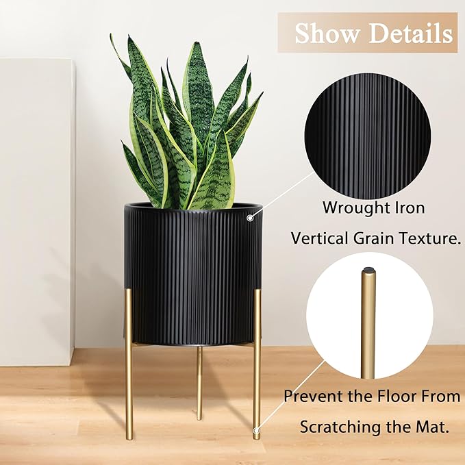 ARNIS Modern Planter Pots, Decorative Planters, Metal Pots - Image 3