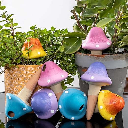 4 Pack Terracotta Watering Spikes, Vacation Self-Watering Planters Devices - Image 6