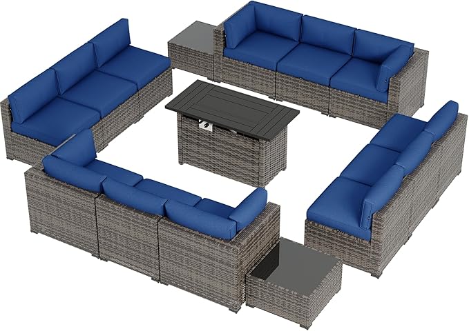 Aoxun Patio Furniture Sets, 15-Piece Outdoor Patio Furniture - Image 9