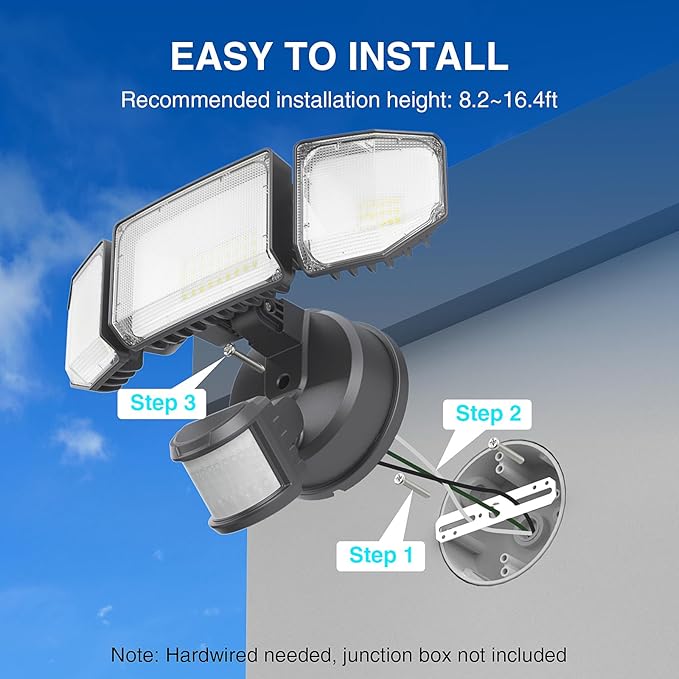 85W Motion Sensor Outdoor Light, 8500LM Ultra-Bright LED Security Light - Image 9