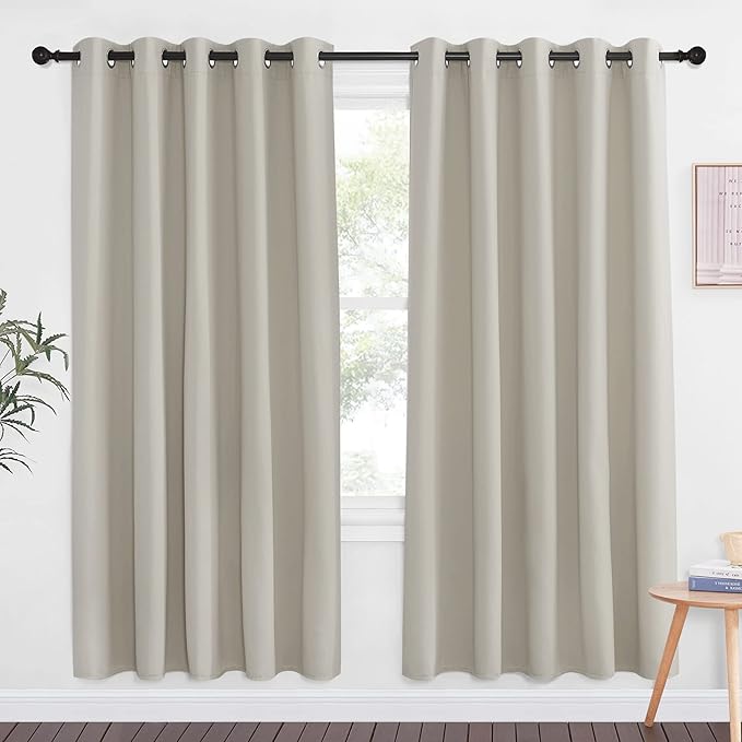 NICETOWN Blackout Natural Large Window Treatment by NICETOWN