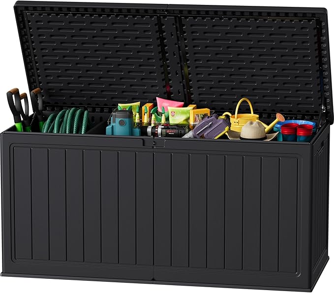 JUMMICO 270 Gallon Outdoor Storage Deck Box by JUMMICO
