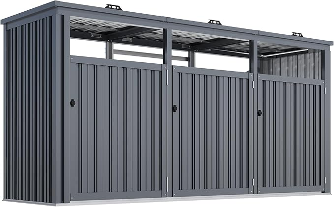 AECOJOY Outdoor Trash Can Storage Shed - Image 7