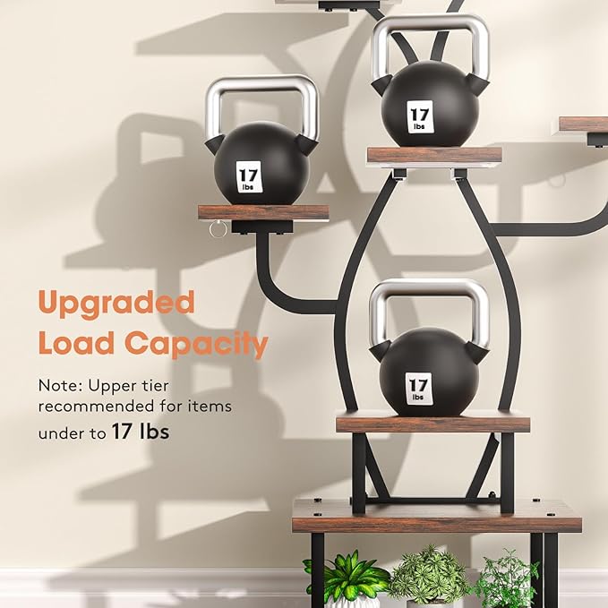 Plant Stand Indoor with Grow Light, 8 Tiered 48" Small Plant Shelf, Corner - Image 5