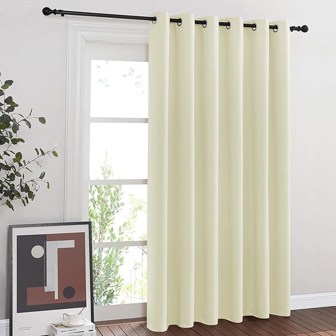 NICETOWN Blackout Sliding Door Curtain 84 inches Long, Grommet Patio Door by NICETOWN