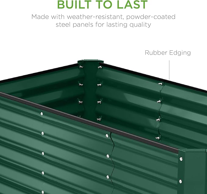 Best Choice Products 4x2x2ft Outdoor Metal Raised Garden Bed, Deep Root Box - Image 7