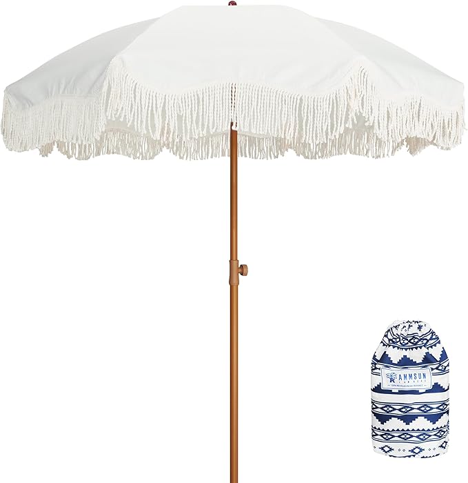 AMMSUN Boho Fringe Umbrella by AMMSUN