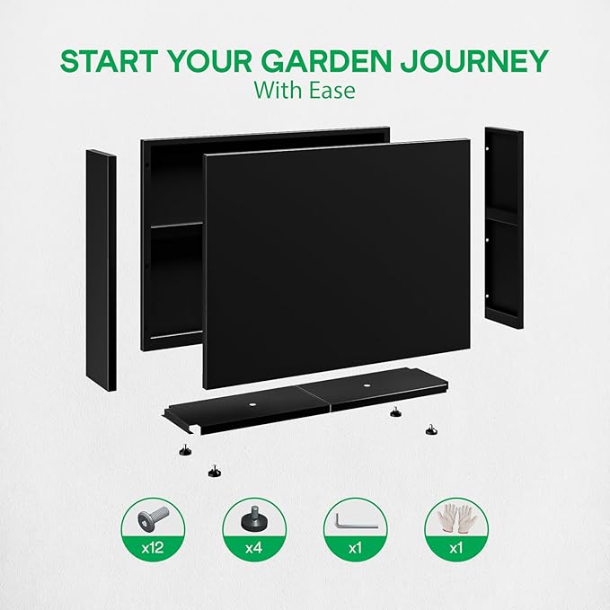 IDZO 35.4" W x 25.6" H Metal Planter Box, Privacy Trough - Image 7