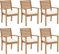 OC Orange-Casual Stackable Patio Dining Chairs Set of 6, Outdoor Acacia Wooden by OCOrange-Casual