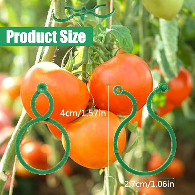 Hysagtek 200 Pcs Plant Clips for Climbing Plants Garden Clips Plant Support - Image 2