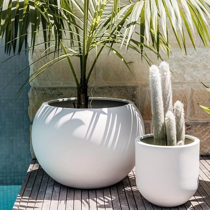 17 H x 21" Dia Round Fiberstone Planter - Image 7