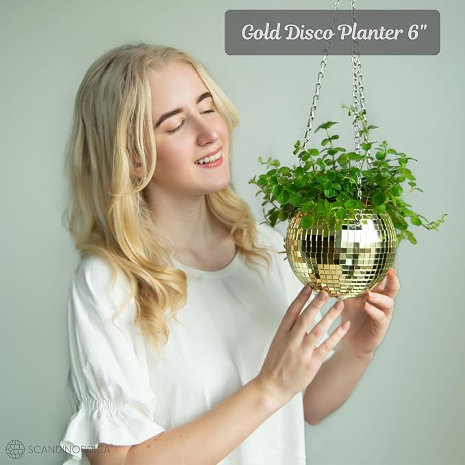 SCANDINORDICA Disco Ball Planter – Value Package: Mirror Disco Planter - Image 2
