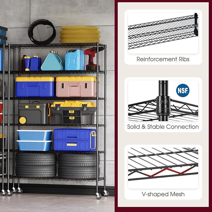 BestOffice | 6-Tier Wire Storage Shelves - Image 5