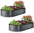 Plant & Plot Galvanized Raised Garden Beds Outdoor // 6×3×1 ft Planter Raised by PlantPlot