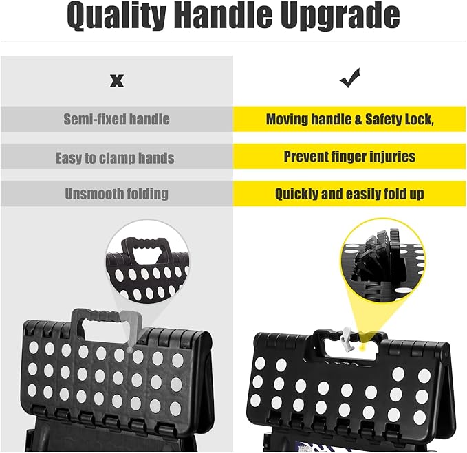 Delxo 17.5 Inch Folding Step Stool, Foldable Stool - Image 4