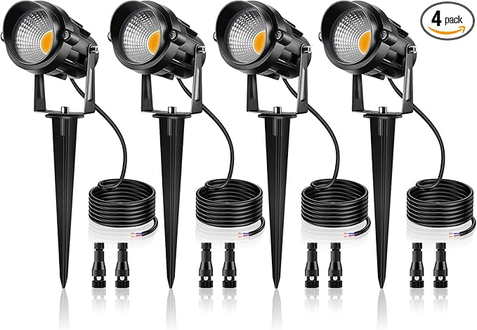 12W Low Voltage LED Landscape Lights - 12V Super Warm White Spotlight Landscape by LemonBest