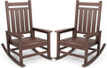 SERWALL Oversized Outdoor Rocking Chair Set of 2, HDPE Rocker by SERWALL