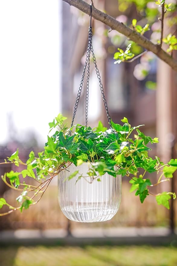 Melphoe 2 Pack Self Watering Hanging Planters Indoor Flower Pots, 6.5 Inch - Image 4