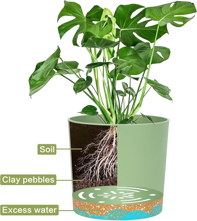 QCQHDU 5 inch Plant Pot, 2 Pack Planters - Image 4