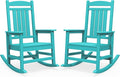 SERWALL HDPE Outdoor Rocking Chair Set of 2, Patio Rocking Chairs, All-Weather by SERWALL