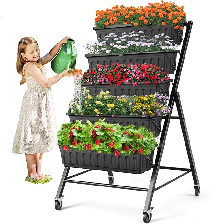 SEJOV 4FT Vertical Raised Garden Bed, 5-Tier Vertical Garden Planter by SEJOV