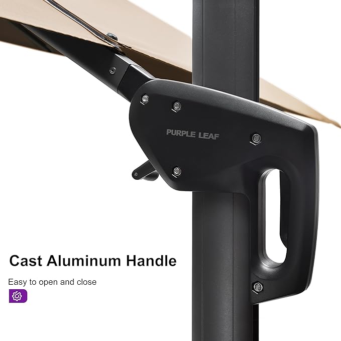 PURPLE LEAF 11.5' X 11.5' Telescopic Patio Umbrella - Image 7