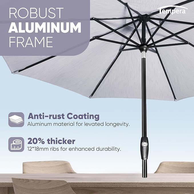 Tempera Patio Market Outdoor Table Umbrella - Image 5
