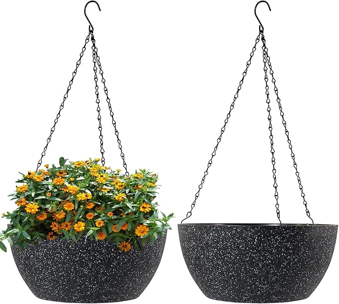 13 inch Large Hanging Planters Plant Pots by WSMKSZ