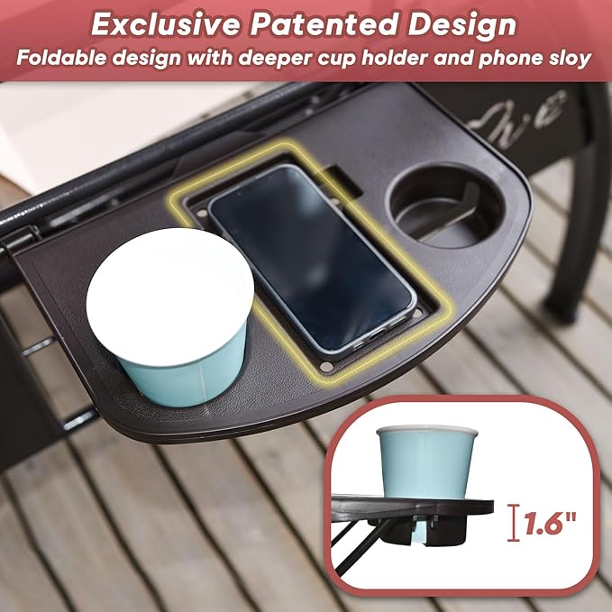 3 Seat Outdoor Porch Patio Swing - Image 3