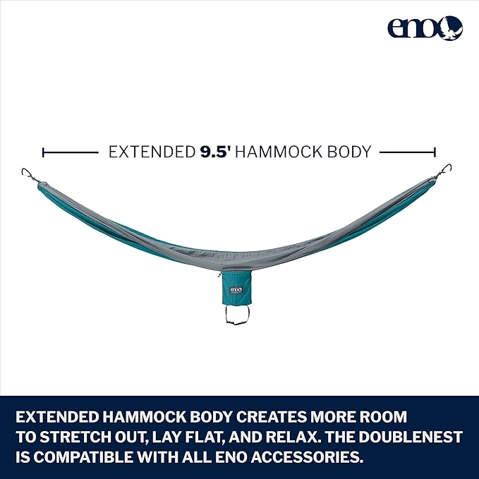 ENO, Eagles Nest Outfitters DoubleNest Lightweight Camping Hammock, 1 to 2 - Image 2