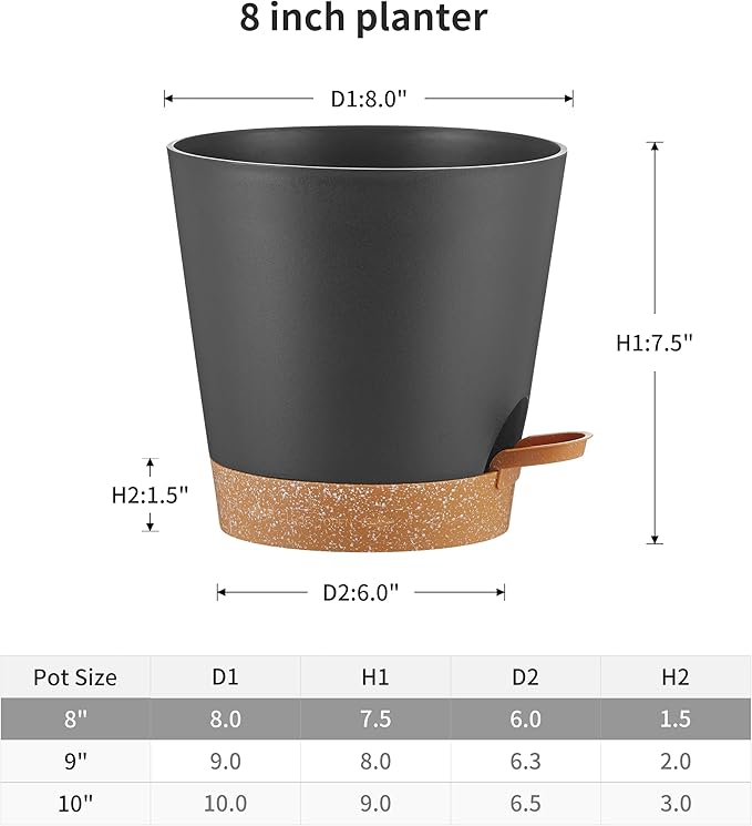 FaithLand 2-Pack 8 Inch Planter Pots - Image 2