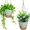 Hanging Planters for Indoor Outdoor Plants, 2 Pack Self Watering Hanging Pot by Vanslogreen