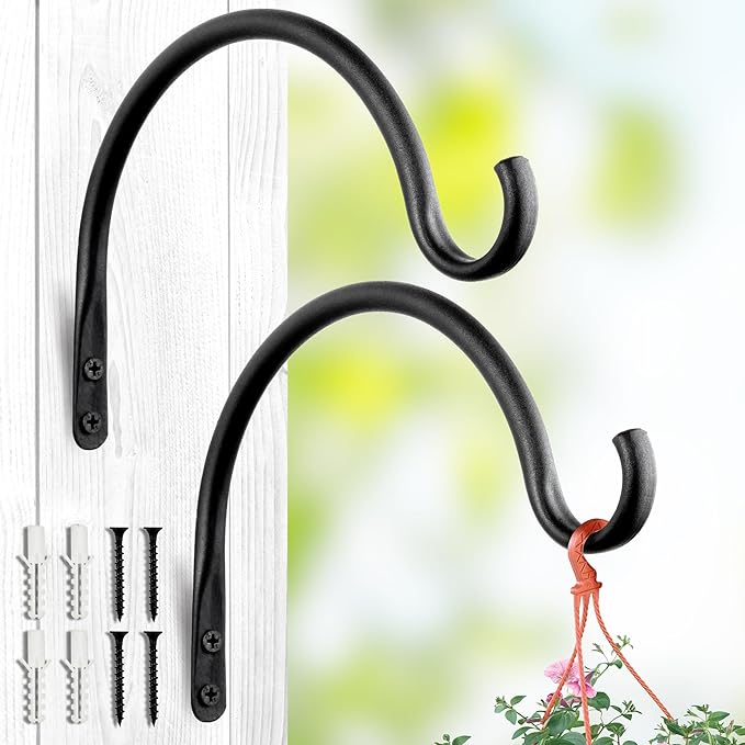 Qiang Ni Hanging Plant Bracket Hooks: 5.5 Inch Wall Plant Hook Planters and by QiangNi