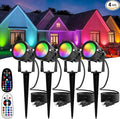Multi Colored Spotlights Outdoor: RGBW LED Spot Light Plug in 120V Remote by CoziTech