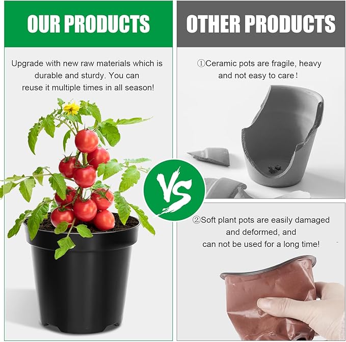 40 Pack 4 Inch Plant Nursery Pots - Image 4