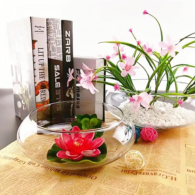 Glass Lotus Bowl Planter, 8 in Lotus Flower Bowl, Lotus Bowls - Image 8