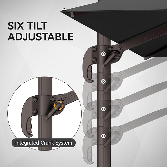 9x12FT Cantilever Patio Umbrella - Image 6
