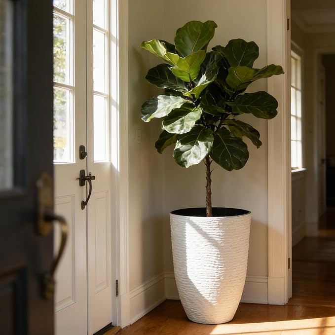 Worth Garden 2-Pack 21" H. White Tall Planters - Image 3