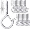 PlusRoc 20 Pack Ceiling Hooks for Hanging Plants Outdoor String Lights Heavy by PlusRoc