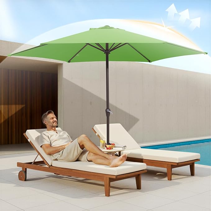MEWAY 12ft Patio Umbrella Outdoor Table Umbrellas - Image 4