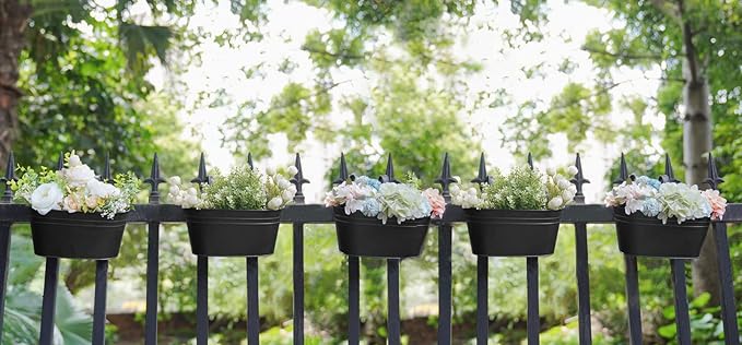 Dahey 10.5 Inch Metal Iron Hanging Flower Pots - Image 4