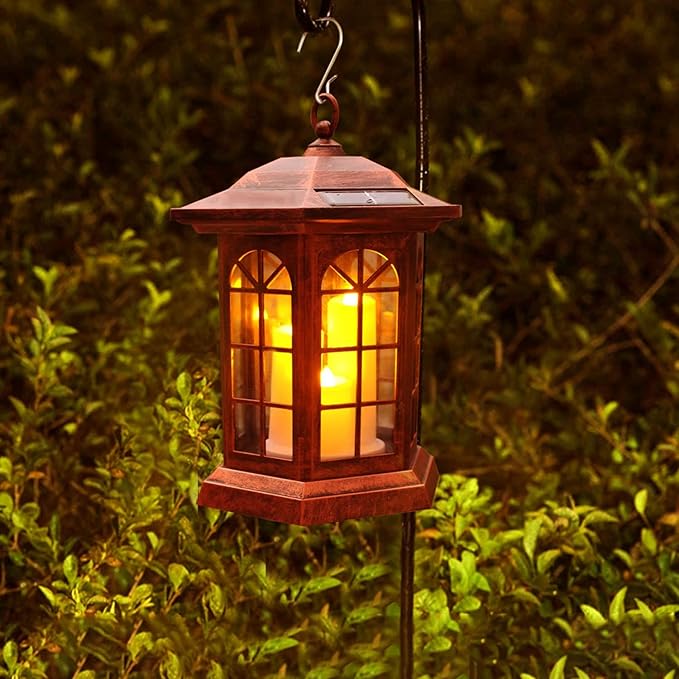 Solar Outdoor Waterproof Hanging Lantern, Yard Decorative Solar Lights PVC by SolarGardenDecorationLight