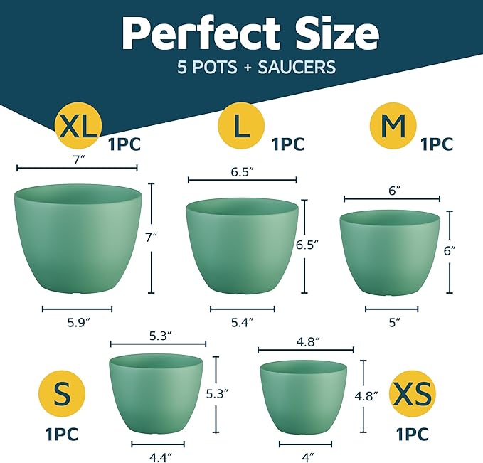 Planter Pots with Drainage Holes - Image 2